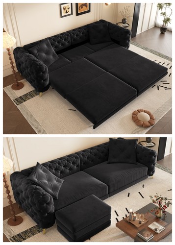 Modern velvet futon - modern,